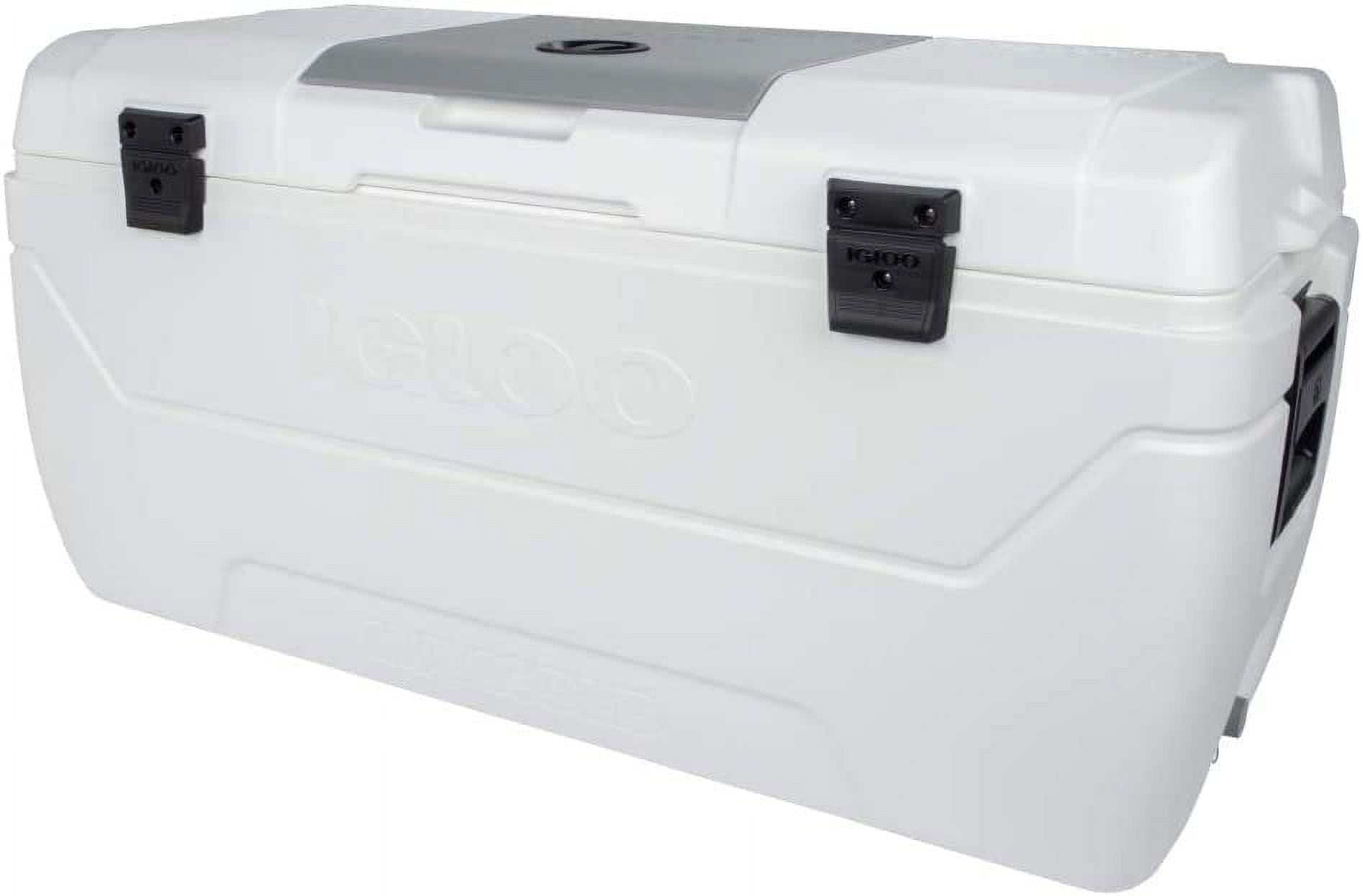 Igloo Marine Chest Cooler White Heavy-Duty Wheels Ultratherm Insulation H