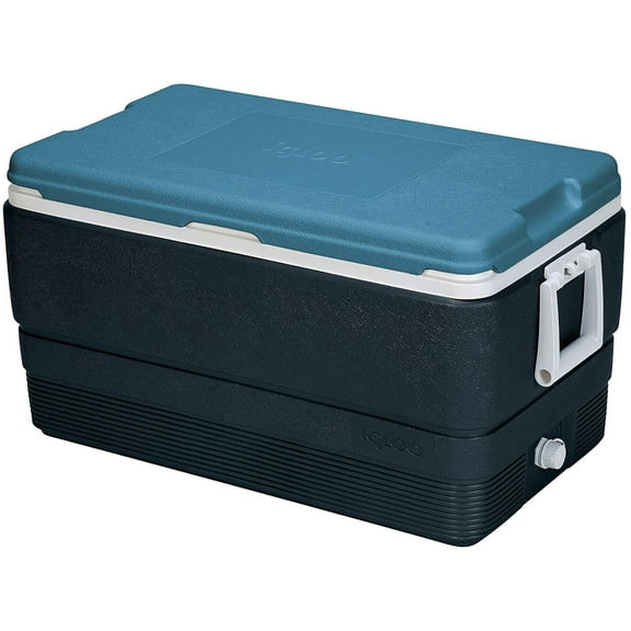 Igloo MaxCold 70 Quart Cooler - Ultratherm Insulation - Jet Carbon/Ice Blue/White