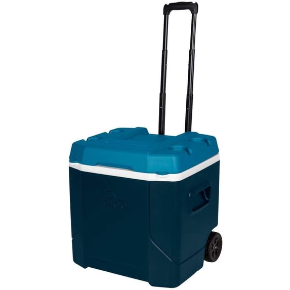 Igloo MaxCold Profile 54 Roller - Grey Cooler — Heavy-Duty Construction, Professional Use