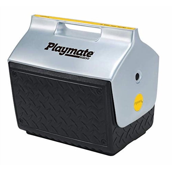 Igloo Playmate 13-Inch Black Ice Chest, Molded-In Handle, Tent-Shaped Lid with Side Button Release