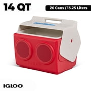 Igloo Playmate KoolTunes 14 QT Hardsided Cooler with Built-In Bluetooth Speakers, Red Star