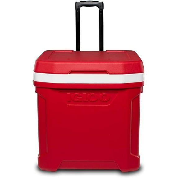 IGLOO Profile II 60 QT Roller Cooler, Red Star