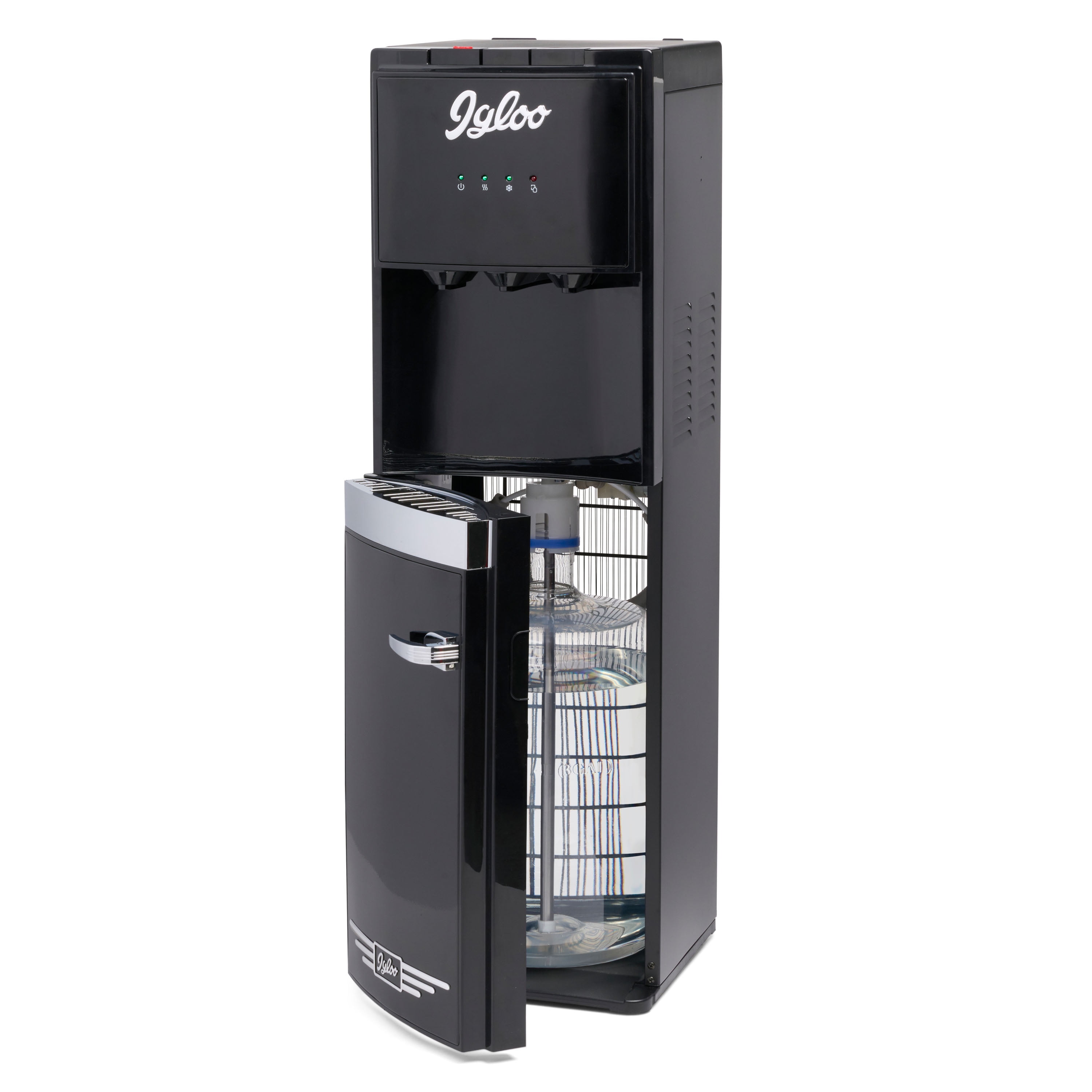 Igloo Retro Hot, Cold & Room Temperature Bottom-Load Water Dispenser, Black