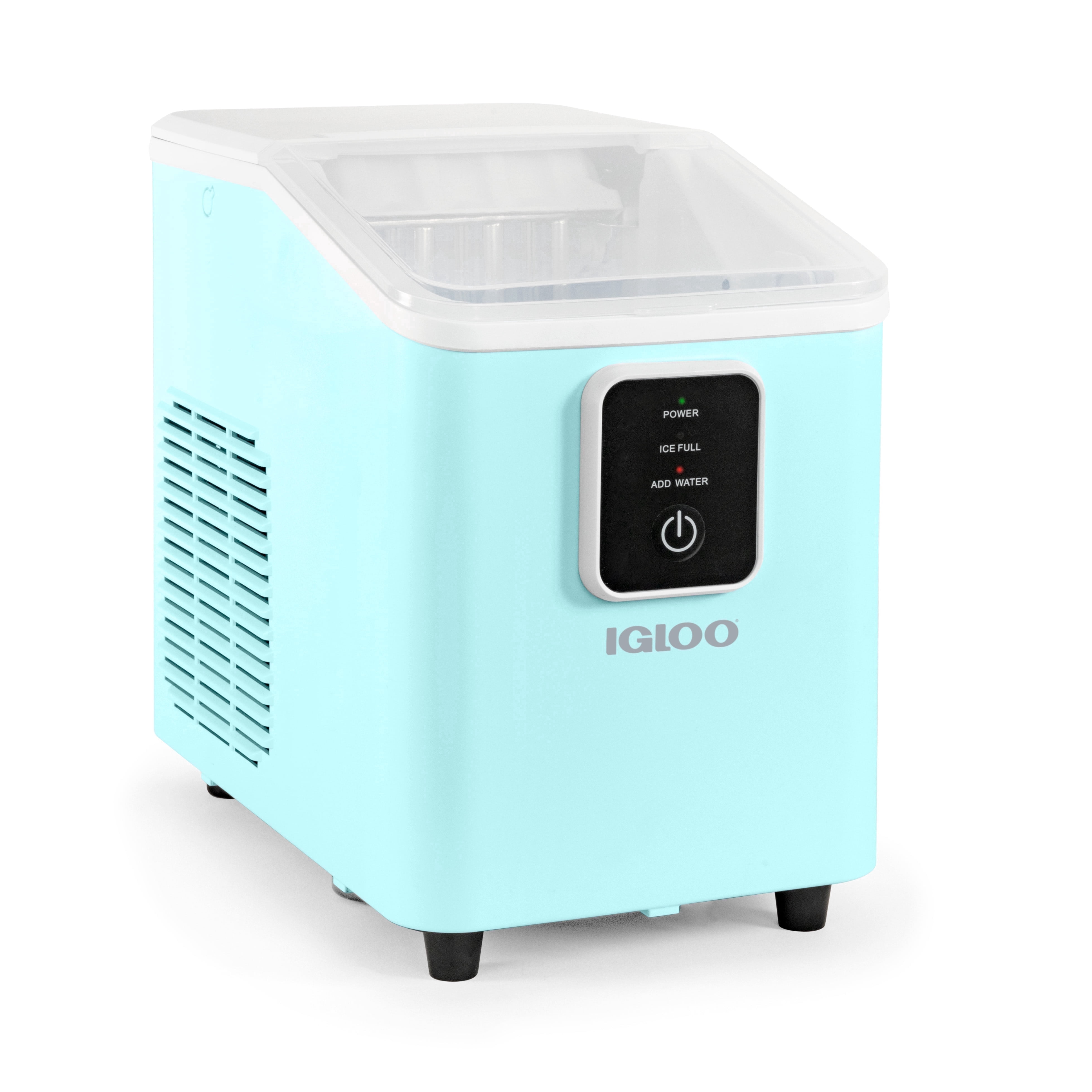 Igloo Automatic Ice Machine, Self-Cleaning Countertop Ice Maker with Ice Scoop and Basket, Aqua