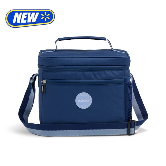 Igloo Softside Square Lunch Bag, 9 Can Capacity, Midnight Blue - Ideal ...