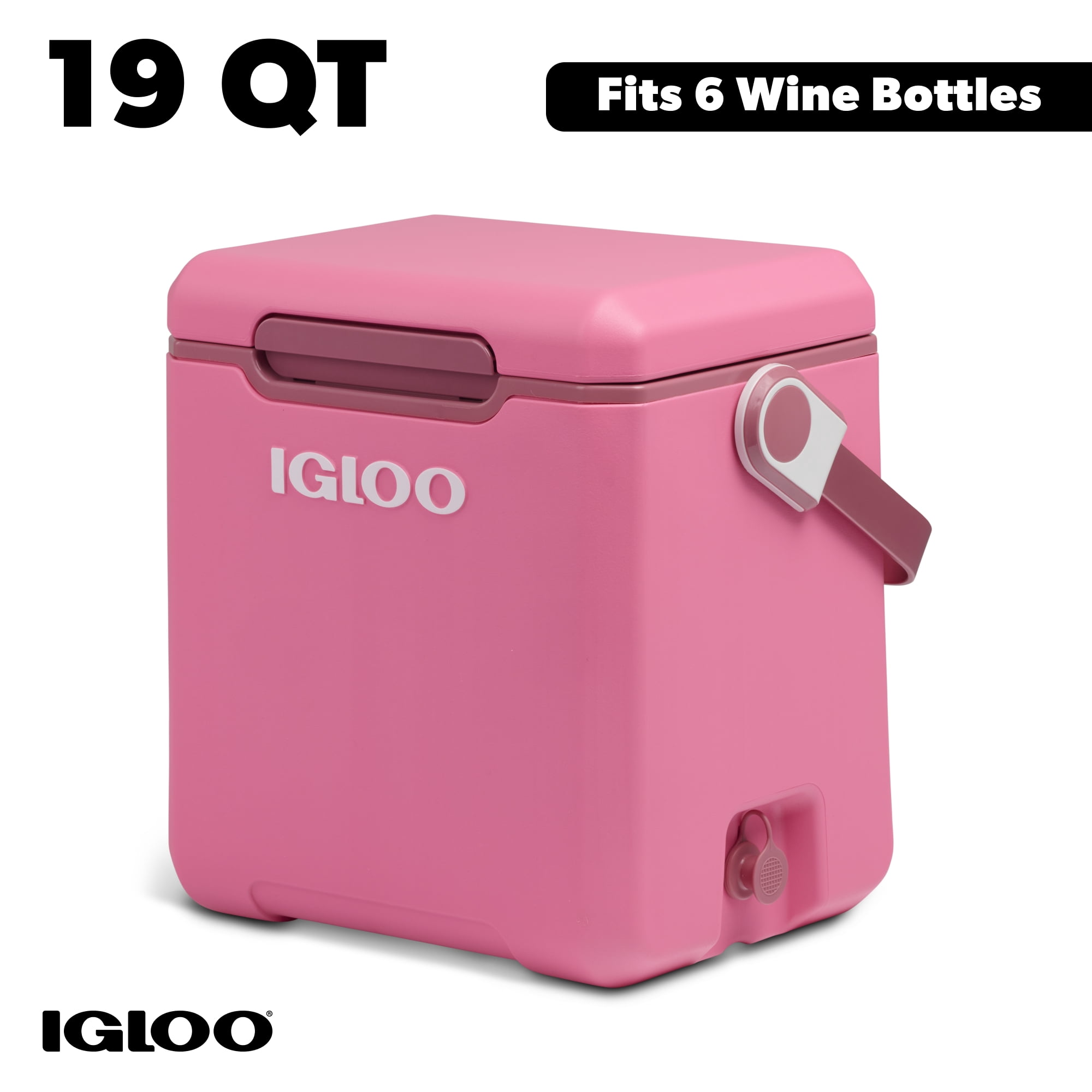Igloo Tag-a-Long Too Highrise 19 QT Hard-Sided Cooler, Thrift Pink