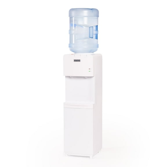 Igloo Top Loading Water Cooler for Hot & Cold Dispenser – White, Holds 3 & 5 Gallon Jugs, Child Safety Lock – for Homes, Kitchens, Offices, Dorms