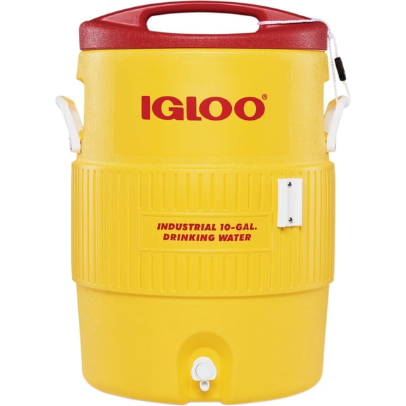 Igloo Water Cooler, Yellow - 10 Gallons — Residential Use, Standard Application