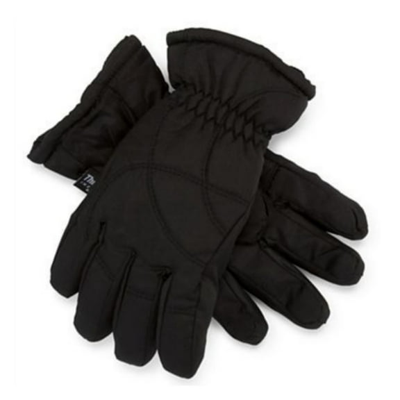 Igloos Boys Black Snow & Ski Gloves With Gathered Wrist & Inner Cuff