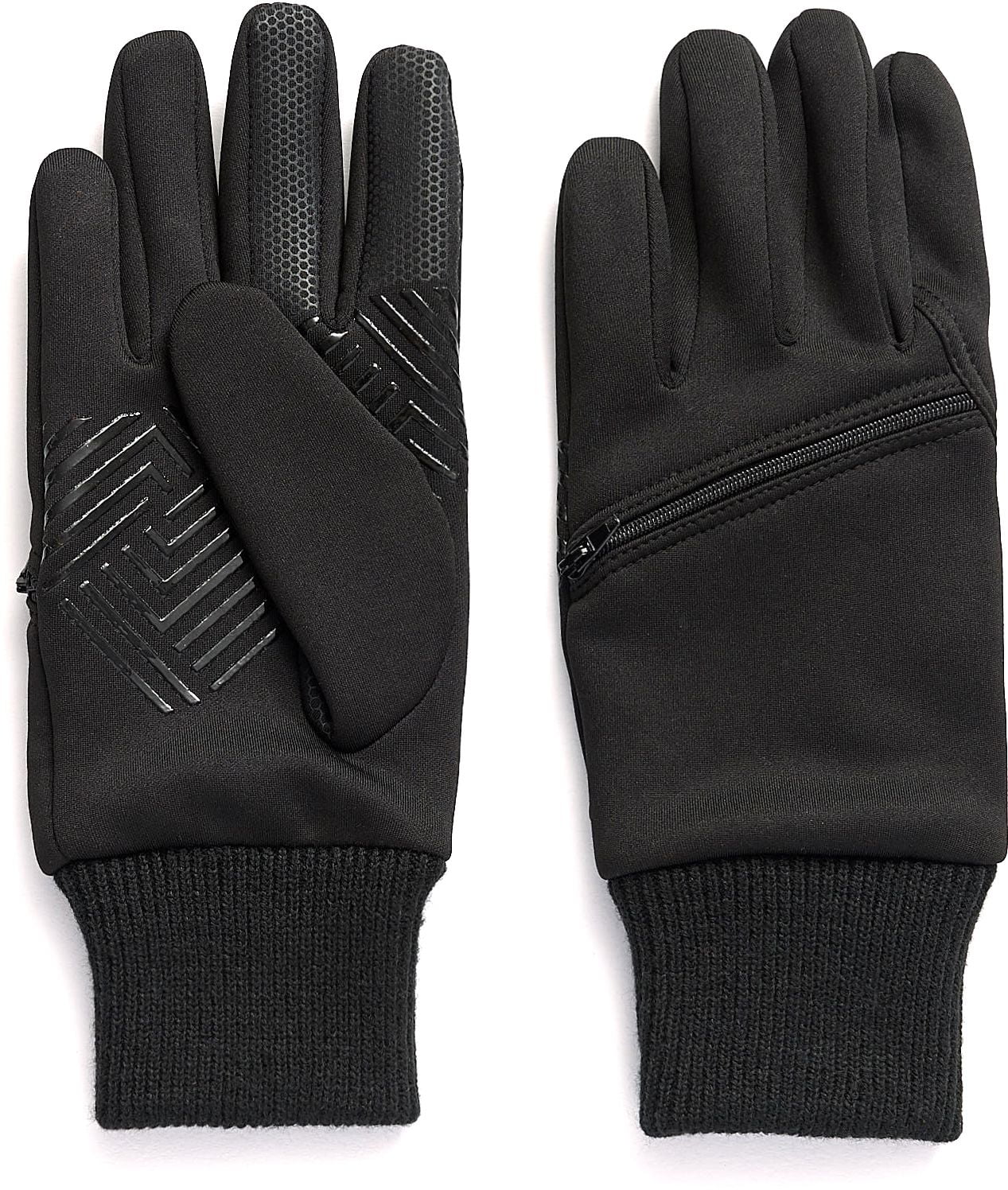Igloos Men's Stretch Fleece Touch Gloves (Black, M/L) - Walmart.com
