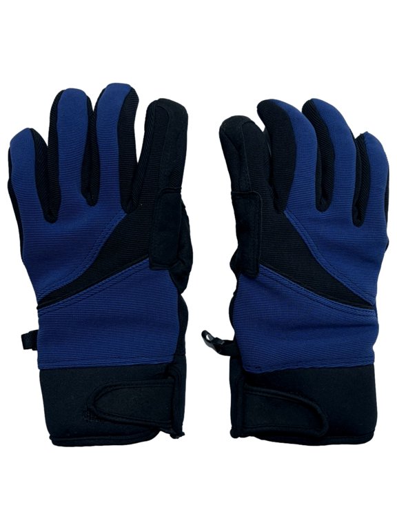 s Mens Blue & Black Touchscreen Winter Gloves Medium/Large