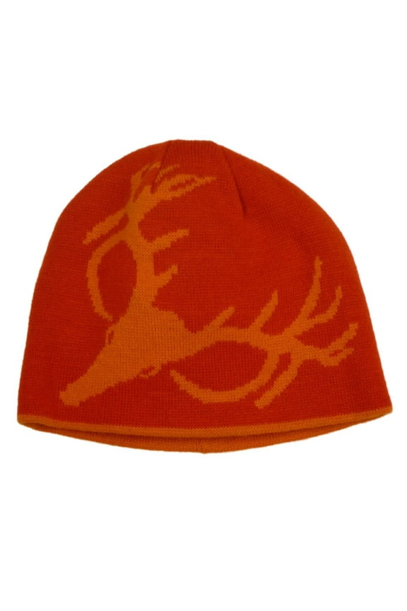 s Mens Reversible Hat Orange Deer Beanie Hot Shot Stocking Cap