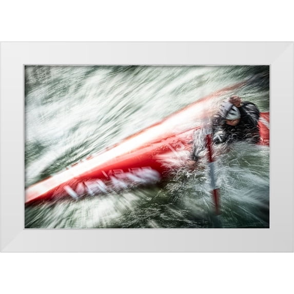 Ignac, Dusan 18x13 White Modern Wood Framed Museum Art Print Titled - Wild Water