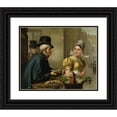 thumbnail image 1 of Ignace Brice 14x12 Black Ornate Wood Framed Double Matted Museum Art Print Titled: The Poultryman (1827), 1 of 5