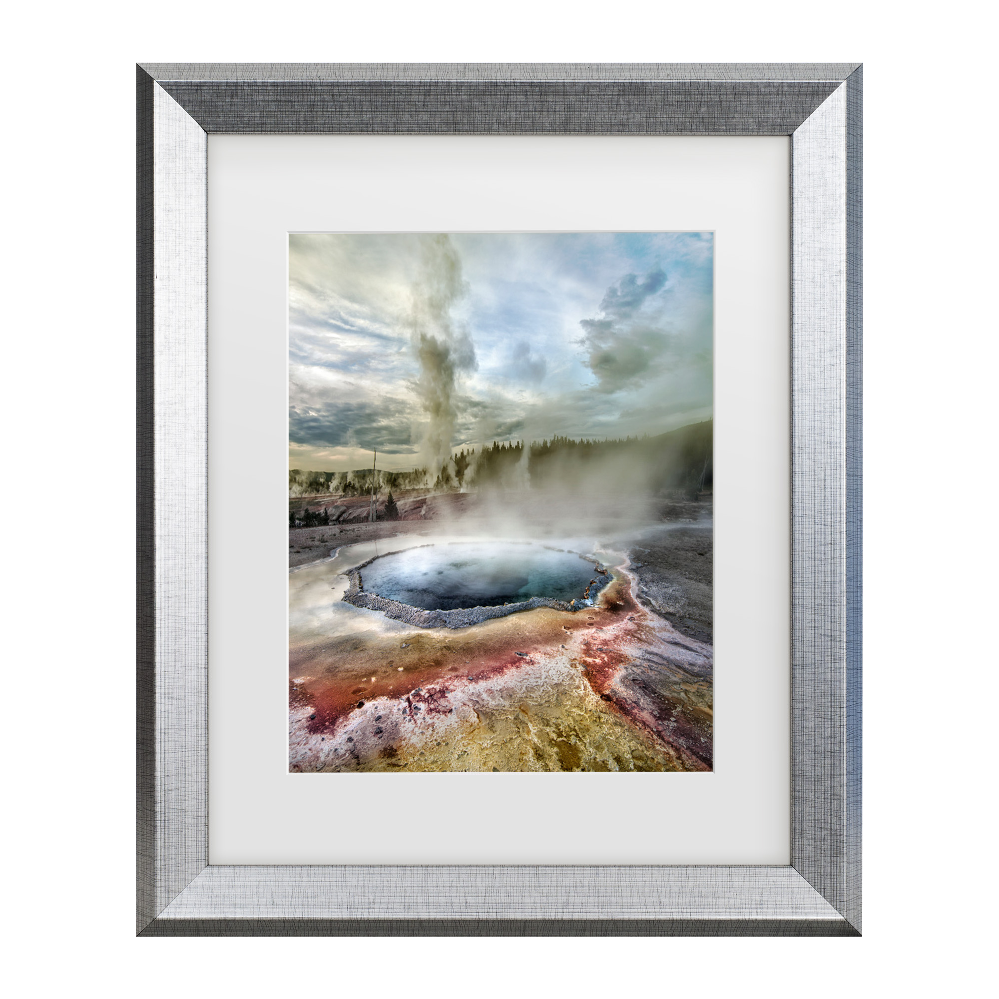 Ignacio Palacios 'Grand Geyser Eruption' Matted Framed Art