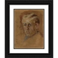 thumbnail image 1 of Ignacy Pinkas 12x14 Black Ornate Wood Framed Double Matted Museum Art Print Titled: Portrait of a Man (circa 1915), 1 of 5