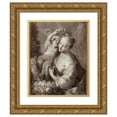 thumbnail image 1 of Ignazio Stern 12x14 Gold Ornate Wood Frame and Double Matted Museum Art Print Titled - Allegory of Spring (18th Century), 1 of 4