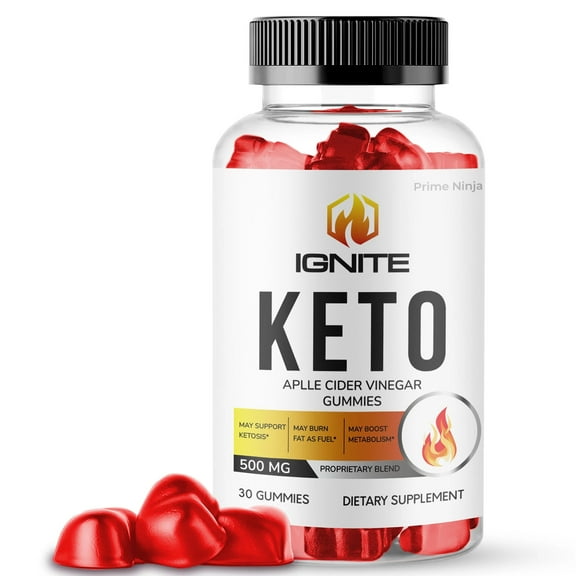 Ignite Keto ACV Gummies, Maximum Strength Formula Apple Cider Vinegar Official For Men and Women 1 Month Supply (1 Bottle)