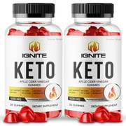 Ignite Keto ACV Gummies, Maximum Strength Formula Apple Cider Vinegar Official For Men and Women 2 Month Supply 2 Bottle