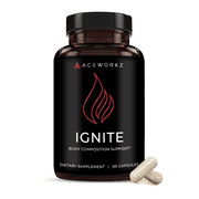 Ignite - Metabolism, Cravings, Weight Management Support for Men & Women - Nootropic Brain Supplement for Focus & Energy - Caffeine, Green Tea Extract, Apple Cider Vinegar & More  (60 Capsules)