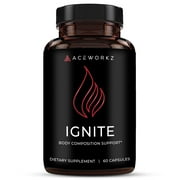 Ignite - Metabolism, Cravings, Weight Management Support for Men & Women - Nootropic Brain Supplement for Focus & Energy - Caffeine, Green Tea Extract, Apple Cider Vinegar & More  (60 Capsules)