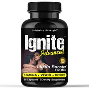 Ignite Testosterone Booster Vitamins for Men, Vitality Booster 90 Caps