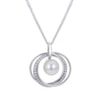 thumbnail image 1 of Ignite your Passion, Show your style and attitude with TheJewelryHut Fancy Designer Vintage Inspired Style Pearl and Topaz Silver Pendant, 1 of 2