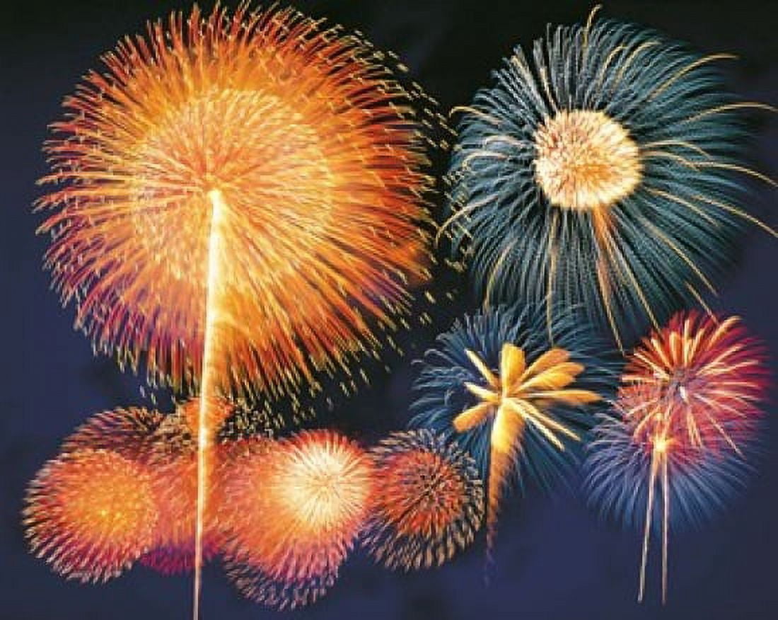 Ignited fireworks Canvas Art - Panoramic Images (24 x 20)
