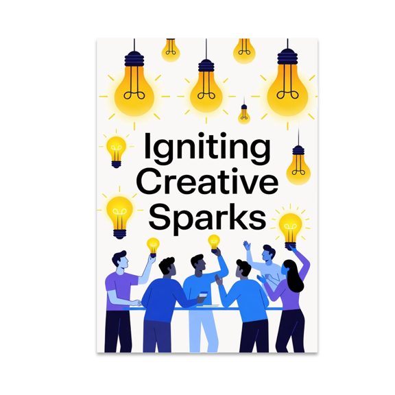 Igniting Creative Sparks Collaboration Decor - Creative Enthusiast - 13x19 Poster Print
