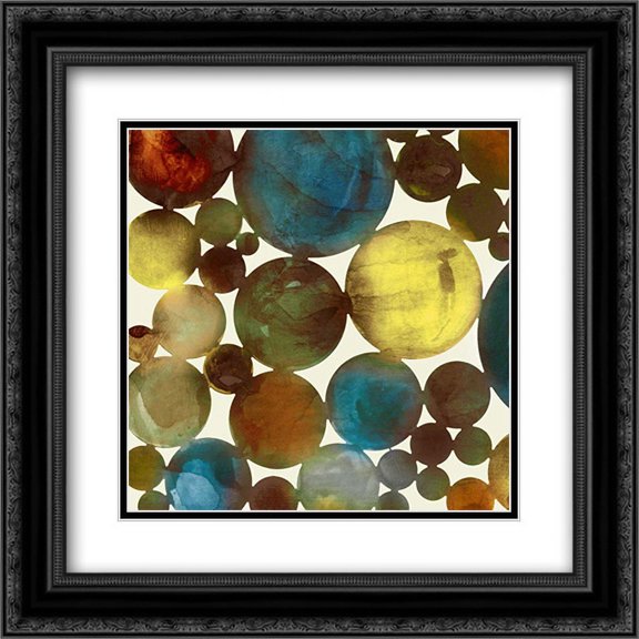 Igniting Fantasies I 2x Matted 20x20 Black Ornate Framed Art Print by PI Studio