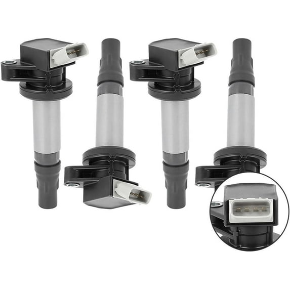 Ignition Coil 4PCS Ignition Coil 19500-B2050 19500-B2051 Fit for Toyota Fit for Daihatsu Cuore VII Sirion M3 1.0L 1.3L 1.5L 2005 Stabilize (Color : 19500-B2050-1PCS, Size : 1)