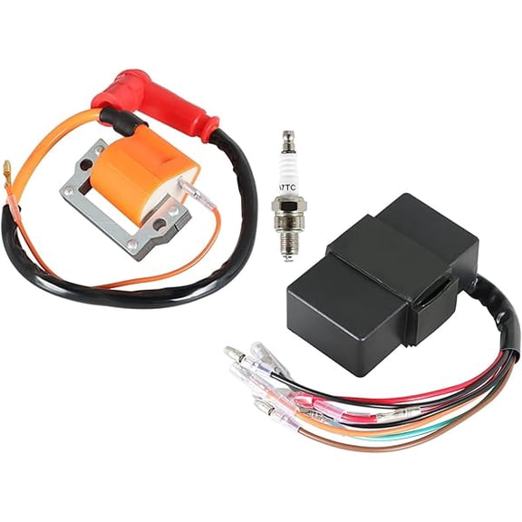 Ignition Coil, CDI Box, and Spark Plug Replacement Compatible with Yamaha G1 Gas 2 Cycle Golf Carts 19791986, Stable Spark Support for Cart Operation and Maintenance