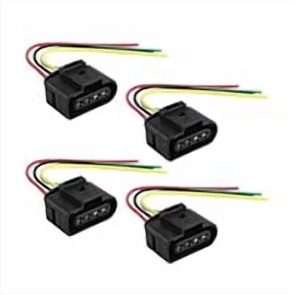 Ignition Coil Connector Pigtail Harness Replacement for Select Audi and VW Vehicles, Compatible with A3, A4, A5, A6, Q5, TT, Passat, Jetta, Golf MK5/MK6, Part Nos. 1J0973724, 4B0973724