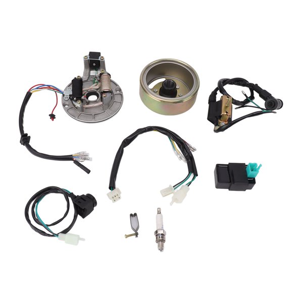 Ignition Coil Harness Kit High Performance CDI Wire Spark Plug Set Compatible with 50cc-125cc 4 Stroke Dirt Pit Bikes Replacement for Lifan Loncin