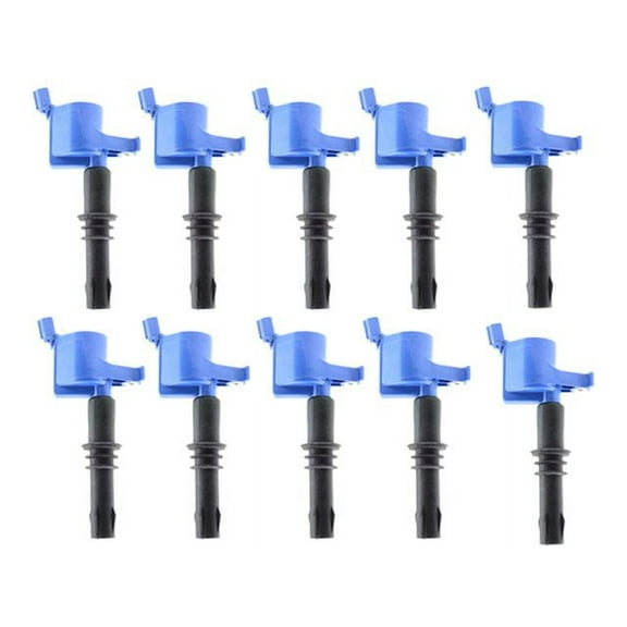 Ignition Coil Kit - 10 Piece - Super Blue Upgrade - Compatible with 2004 - 2008 Ford F-150 5.4L V8 2005 2006 2007