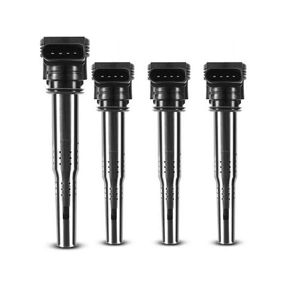 Ignition Coil Kit 4 - Compatible with 2009 - 2013 Audi TT Quattro 2.0L 4-Cylinder Turbocharged GAS 2010 2011 2012