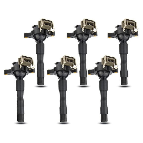 Ignition Coil Kit 6 - Compatible with 1998 - 1999 BMW 323is 2.5L 6-Cylinder Naturally Aspirated