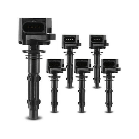 Ignition Coil Kit 6 - Compatible with 2006 - 2007 Mercedes-Benz C280 3.0L V6 Naturally Aspirated