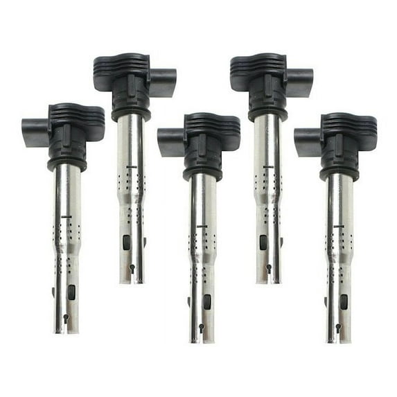 Ignition Coil Kit - Compatible with 2006 - 2010, 2012 - 2019 Volkswagen Beetle 2.5L 5-Cylinder 2007 2008 2009 2013 2014 2015 2016 2017 2018