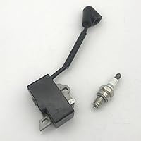 Ignition Coil Module with Spark Plug Replacement for FS40 FS40C FS50 FS56 HT56C FS56R KM56C KM56RC Brushcutter, Replace #41444001316, Verify Fit