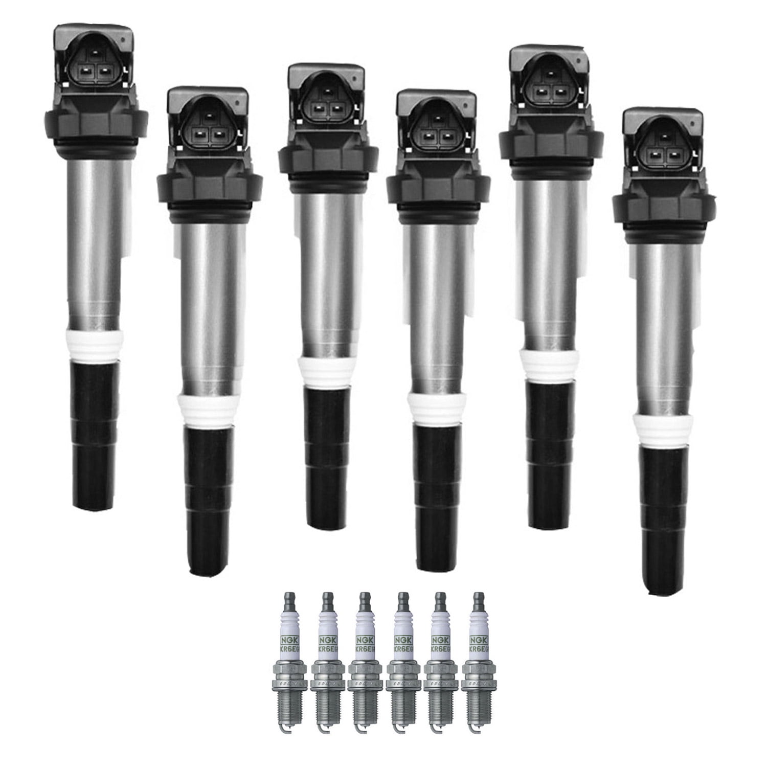 Ignition Coil and NGK Platinum Spark Plug Compatible with BMW Z4 645Ci