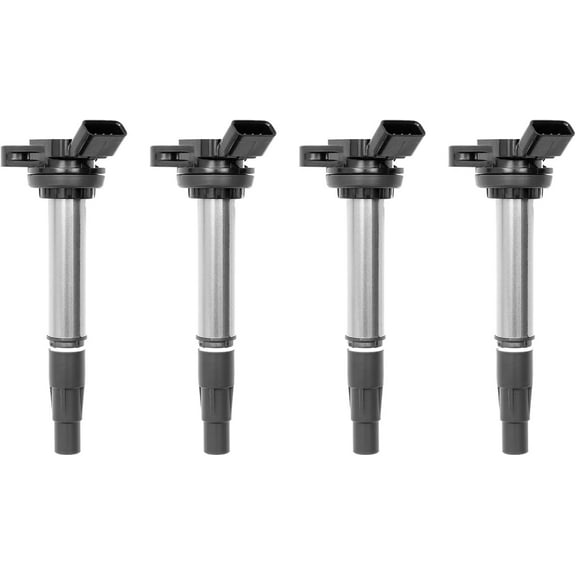 Ignition Coil Pack Set of 4 Compatible with Toyota Corolla| Matrix| Prius| Scion IM| Scion XD| Lexus CT200H| Pontiac Vibe & More Replaces# UF-596, UF-619, 90919-02252, 90919-02258