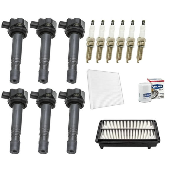 Ignition Coil & Platinum Spark Plugs Tune Up Kit For 2014-2020 Acura RLX 3.5L