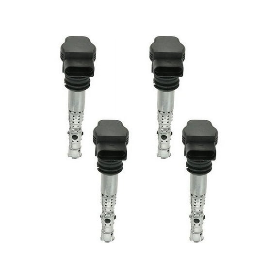 Ignition Coil Set 4 Piece - Compatible with 2001 - 2005 Volkswagen Jetta 1.8L 4-Cylinder Turbocharged 2002 2003 2004