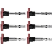 Ignition Coil Set 6 Piece - Compatible with 2002 - 2006 Audi A4 Quattro 3.0L V6 2003 2004 2005