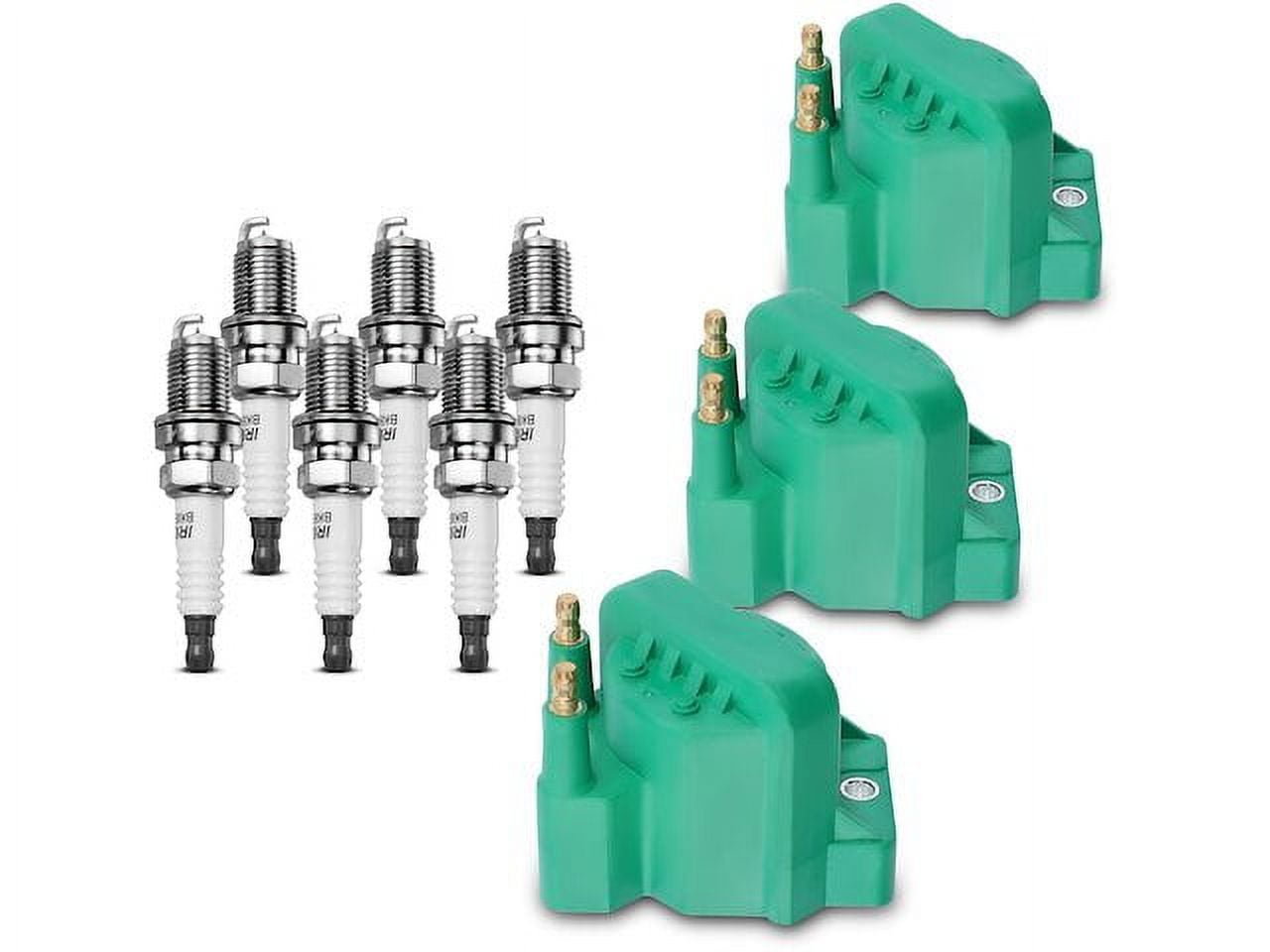Ignition Coil Set with Spark Plugs 3 Compatible with 1989 2005 Buick Century 1990 1991 1992