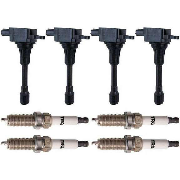 Ignition Coil Set with Spark Plugs 8 Piece - Compatible with 2008 - 2019 Nissan Rogue 2.5L 4-Cylinder 2009 2010 2011 2012 2013 2014 2015 2016 2017 2018