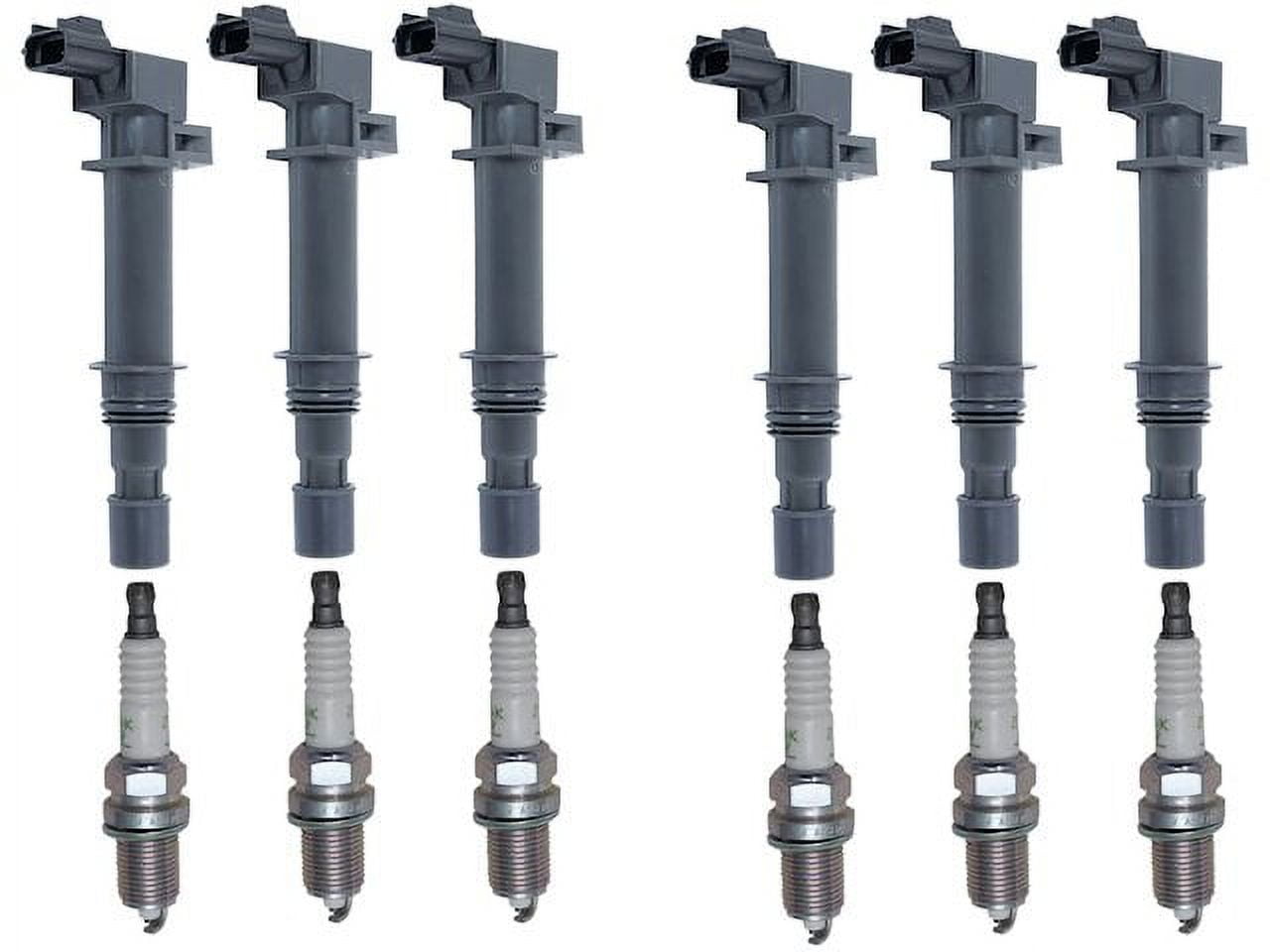 Ignition Coil Set with Spark Plugs 12 Piece - Compatible with 2005 - 2008 Jeep Grand Cherokee 3.7L V6 2006 2007