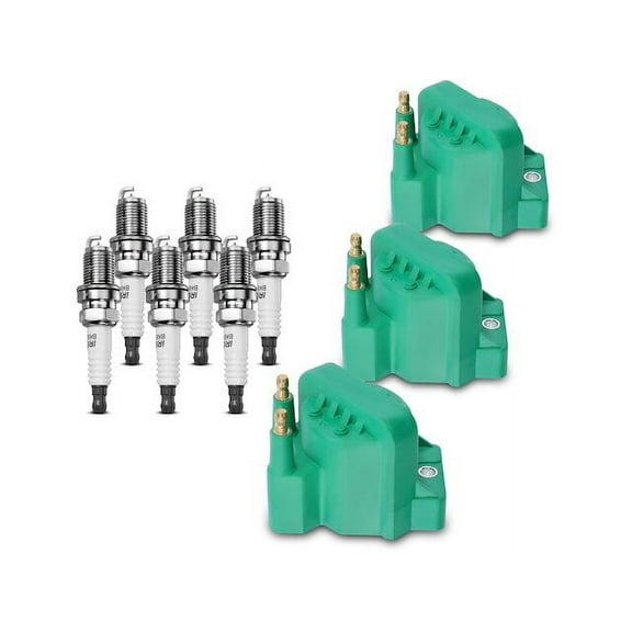 Ignition Coil Set with Spark Plugs 3 - Compatible with 2000 - 2005 Chevy Impala 2001 2002 2003 2004