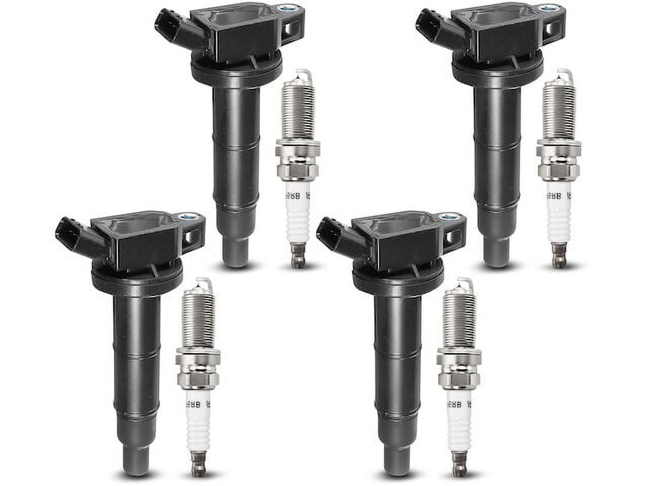 Ignition Coil Set with Spark Plugs 4 - Compatible with 2010 - 2015 Scion xB Base Wagon 2.4L 4-Cylinder - Autopart Premium
